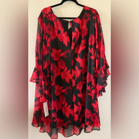 Calvin Klein Tops - Calvin Klein Elegant Red Floral Women's dress size-22W
